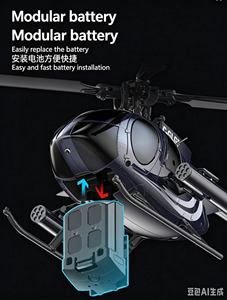Helicóptero a Control Remoto DWI Dowellin, Helicóptero <span class=keywords><strong>RC</strong></span> de 6 Canales, Motor sin Escobillas, Posicionamiento Óptico de Altitud, Vuelo Invertido, Giro 3D - Product Image 3