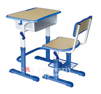 Meubles de salle de classe d'école junior de haute qualité Table d'étude ergonomique en plastique réglable en hauteur et ensemble de chaises pour les étudiants