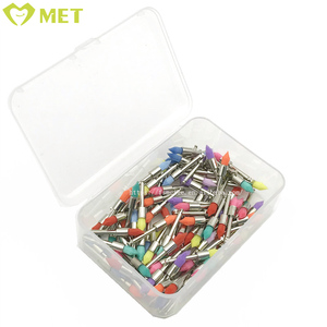 Brosses de polissage en nylon <span class=keywords><strong>pour</strong></span> laboratoire <span class=keywords><strong>dentaire</strong></span>, assortiment de brosses colorées, kit de prothèses dentaires, type à clip, tige métallique RA, nettoyage des dents, CE ISO - Product Image 6