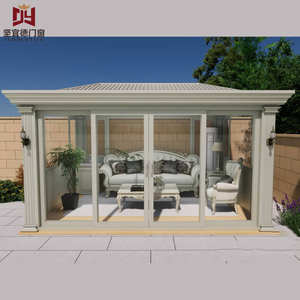 Villa moderne, véranda en verre, cadre en aluminium, verre trempé, résistant au froid, installation facile, toit réfléchissant pour cour - Product Image 2