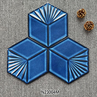 Conception de rayons en céramique complète de briques faites à la main hexagonales pour salon de chambre à coucher