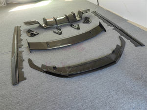 Pour le nouveau kit de carrosserie <span class=keywords><strong>Audi</strong></span> R8, jupes latérales de diffuseur arrière de lèvre avant en fibre de carbone sèche de haute qualité kit de carrosserie de spoiler arrière - Product Image 2