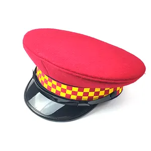 成人经典船长制服刺绣平顶水手海军帽子党军官帽子