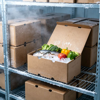 Ecologisch verantwoorde, recyclebare, gewaxte kartonnen doos, waterbestendig, voor fruit, groenten, boomgaard- en boerderijverpakkingen