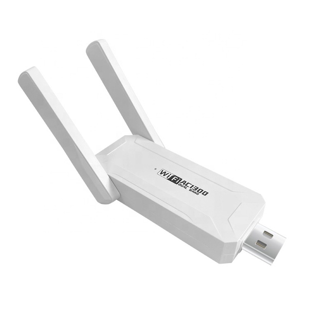 Wifi 5 AC1300 USB Adapter Dual Band  Wireless Network Card 2.4G 5G Wifi Dongle Free Driver for PC