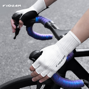 <span class=keywords><strong>Guantes</strong></span> de bicicleta para hombres y mujeres con almohadilla antideslizante que absorbe los golpes, <span class=keywords><strong>guantes</strong></span> de <span class=keywords><strong>Ciclismo</strong></span> de medio Dedo de peso ligero - Product Image 3