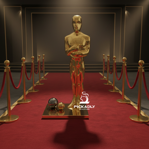 Scultura Pop Art per Arredamento Casa, Statuetta <span class=keywords><strong>Oscar</strong></span> in Resina e Fibra di Vetro Elettroplaccata in Metallo in Vendita - Product Image 2