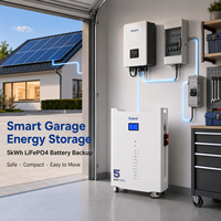 Système d'alimentation de secours 51V 100Ah pour petites maisons et appartements, 8000 cycles, hors réseau, batterie de stockage 5kWh