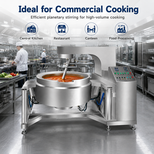 Commercial Electromagnetic Planetary Stir Fryer Stainless Steel <b>Automatic</b> Cooking Mixer Kettle with 600mm Pot for Restaurant Cen - Product Image 5