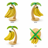 Présentoir à fruits créatif en bois en forme de cocotier, support de bananes suspendu pour comptoir de cuisine