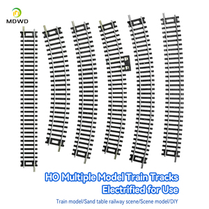 Set di Binari Elettrificati Dritti e Curvi in Scala 1/87 HO per Modellismo Ferroviario e Scene con Tavolo di Sabbia - Product Image 1