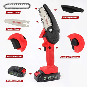 Mini motosega 4 pollici senza fili aggiornato, <span class=keywords><strong>Super</strong></span> leggero e potente palmare Mini motosega per albero di taglio del legno Trimmi - Product Image 4