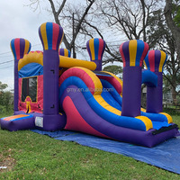 Château gonflable sur le thème de l'été personnalisé, combo château gonflable Castillo Inflable, château gonflable commercial et toboggan