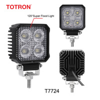 Lampe de travail LED 3 pouces 12V 24V étanche et anti-poussière 24W haute luminosité pour camion et véhicule tout-terrain