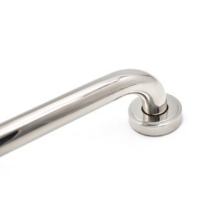 Barra de apoyo para baño de acero inoxidable, recta, 40 cm, acabado cepillado, soporte de seguridad para uso en inodoros para personas mayores - Product Image 3