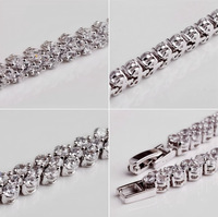 Bracelet tennis classique plaqué or rose avec zircons cubiques, bracelets romains tendance, design Constellation Mickey pour anniversaire