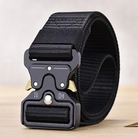 Ceinture Tactique Tressée de Sécurité pour Hommes Yonger, Boucle en Alliage, 120 cm, Entraînement Étudiant avec Détection par Aiguille