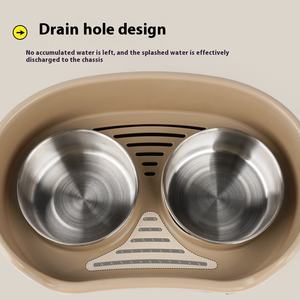 Bol pour animaux de compagnie moderne en acier inoxydable anti-basculement réglable plat pour chien et chat bol pour animaux de compagnie en gros pour chat et chien - Product Image 2