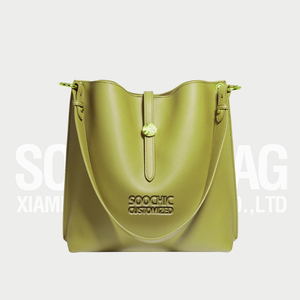 Abito sochic grigio scuro <span class=keywords><strong>borsa</strong></span> a secchiello media da <span class=keywords><strong>donna</strong></span> <span class=keywords><strong>borsa</strong></span> personalizzata in pelle di lusso Casual borsetta a tracolla Vintage - Product Image 5