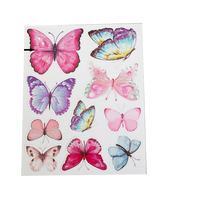 Lot de 10 ou 6 décorations de gâteau papillon en papier style INS pour la pâtisserie