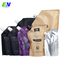 Sacs en papier kraft liquide biodégradable écologique imprimés personnalisés pochette à bec compostable compostable
