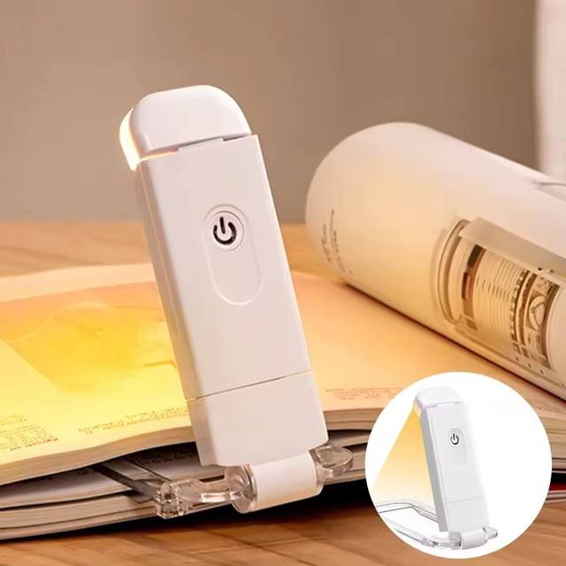 LED USB Rechargeable Book Light Ultralight 200mAh Built in Battery Adjustable Clip on Light Book Light Christmas Lamp