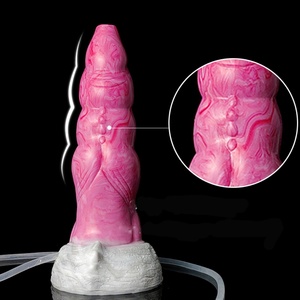 YOCY Huge Monster Dildo Squirting Function Soft Silicone Four Beads Anal Plug With <b>Suction</b> Cup Sex Toy G-Spot Massager for Women - Product Image 1