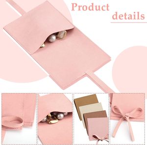 Sợi Nhỏ Đồ Trang Sức Pouch Đồ Trang Sức Bao Bì Sang Trọng Nhỏ Túi Quà Tặng Bow Tie Sợi Nhỏ Túi Cho Vòng Đeo Tay Vòng Cổ Bao Bì - Product Image 3