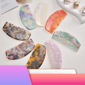 QIYI nuova moda alla moda personalizzata 9.5*4.5cm tasca a forma di mezza luna acetato squisito pettini per capelli - Product Image 1