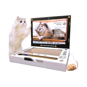 Rascador para Gatos Ecológico de Papel con Ratón de Peluche, Juguetes Interactivos, Tabla de Rascar para Mascotas - Product Image 1