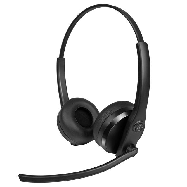 Wireless Over Ear Bluetooth Headset with Noise Cancelling Microphone for Office Remote Work