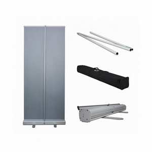 Роскошный роликовый баннер индивидуального размера, 85x200, алюминиевый каркас, портативный Печатный стенд-ап для рекламных акций, подтягивающий стендап-баннер - Product Image 4