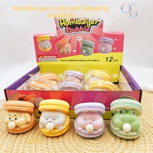 Juguete de descompresión transfronterizo de moda, con burbujas explosivas, diseño Macaron <span class=keywords><strong>Hamburg</strong></span>, de PU y plástico, para oficina, juguete de broma y adorno, para jóvenes - Product Image 1