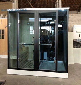 Douche à vapeur et sauna 2 personnes maison combinée Canada pruche salle de bain douche à vapeur en verre trempé sauna seks avec film <span class=keywords><strong>moel</strong></span> - Product Image 5