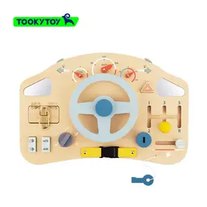 Montgmajor-tablero de educación temprana para niños, juguete de conducción cognitiva, volante multifunción educativo - Product Image 1