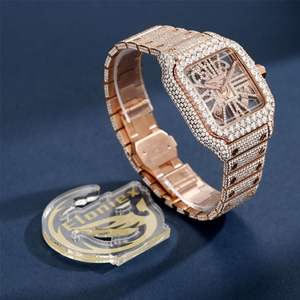 Reloj Automático de Moissanita con Suministro Directo de Fábrica, Cristal de Zafiro, Manecillas, Correa de Acero Inoxidable de 42 mm, Movimiento ETA, Caja de Aleación - Product Image 2