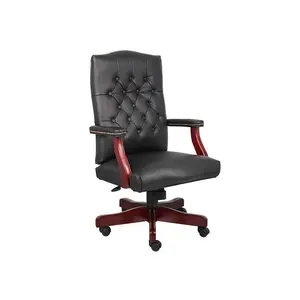 Fábrica de China, venta al por mayor, silla ejecutiva de oficina de cuero PU, sala de conferencias, Silla giratoria con respaldo alto