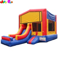 قلعة نطاطية قابلة للنفخ بتصميم موحد مع زحليقة أمامية من Justfun JFIC-025 سهلة التركيب ورخيصة الثمن