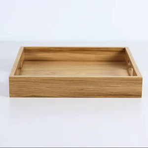 Rustic Ottoman <b>Tray</b> Acacia Wood <b>Circle</b> <b>Tray</b> Round Wooden Food Serving <b>Tray</b> With Handles handmade from India - Product Image 1