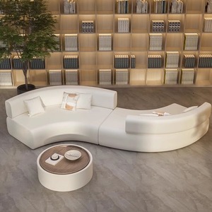 S Shaped <b>Sofa</b> Modern Curved <b>Hotel</b> Lounge Furniture Durable Flocking Fabric Adult Child Elderly Use - Product Image 4