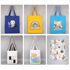 Manufacture Custom White Cute Pattern Canvas Shoulder <b>Bag</b> <b>Small</b> Mini Cotton Canvas <b>Tote</b> <b>Bag</b> with Custom Printed logo for Student - Product Image 6