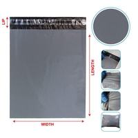Prix pas cher 6x9 10x13 12x15 14x18 luxe personnalisé imprimé mat gris Poly expéditeurs sacs d'expédition pour vêtements