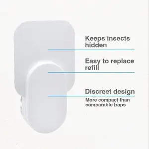 Trampa inteligente para polillas y moscas de la fruta para interiores, trampa eléctrica para mosquitos, enchufe para matar polillas con trampas eléctricas adhesivas para moscas