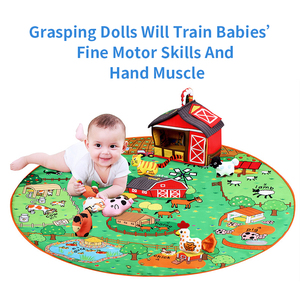 JOLLYBABY <span class=keywords><strong>Tapis</strong></span> ronds <span class=keywords><strong>d</strong></span>'activité pliants portables de 2cm <span class=keywords><strong>d</strong></span>'épaisseur, jouets de dessin animé lavables <span class=keywords><strong>pour</strong></span> enfants et bébés, logo personnalisé - Product Image 4