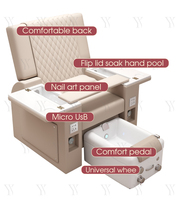 Fauteuil de pédicure de luxe avec massage du dos pour salon de beauté, lit de pédicure pour la vente en gros