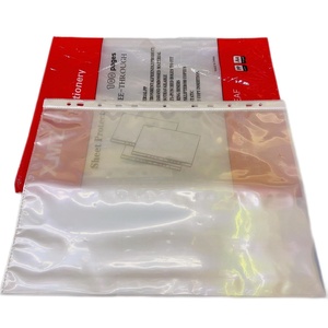 Grosir harga yang baik kualitas baik tahan air halus bening plastik 11 lubang longgar daun pp lembar pelindung untuk dokumen - Product Image 1