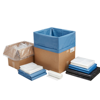 Sac de doublure pour carton d'emballage facile à ouvrir en plastique de qualité alimentaire bleu HDPE/LDPE