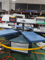 Presse à chaud rotative entièrement automatique à deux têtes chauffantes 40x50 40x60, 6 plaques, 6 stations, machine d'impression pour la personnalisation de vêtements