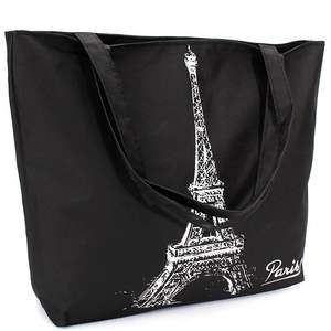 Bolsas de Playa de Lona Estampadas de París, Verano 2020, Bolsas de Playa Extra Grandes, Bolsas de Compras - Product Image 4