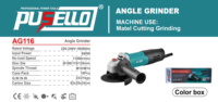 Meuleuse d'angle compacte PUSELLO 850W (4, 4,5 et 5 pouces) pour le bricolage domestique, la découpe et le meulage du métal, du bois et des carreaux